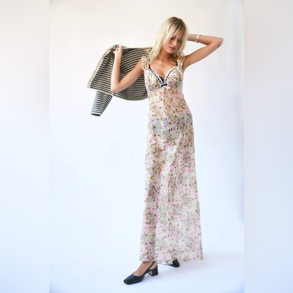 NWT For Love & Lemons Emmaline Maxi Dress